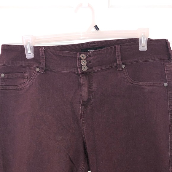 Awesome Torrid burgundy jeggings for sweater weather, sz 20 - Picture 2 of 7